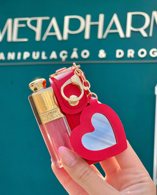GLOSS HIDRATANTE COM CHAVEIRO ROSA DOURADO